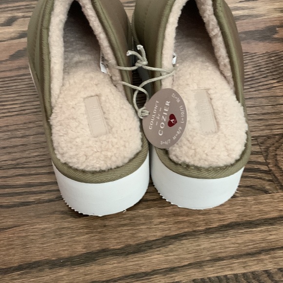 Anthropologie Maeve Green Puffy Platform Slippers - Picture 5 of 9